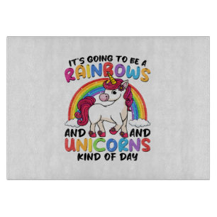 Süßes Einhorn Regenbogen Lustig Schneidebrett