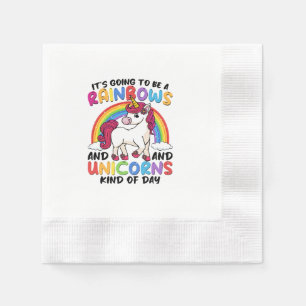 Süßes Einhorn Regenbogen Lustig Serviette