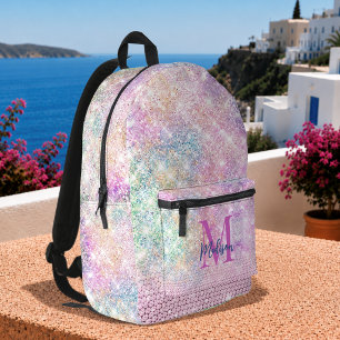 süßes Einhorn rosa falscher Glitter-Rhinstone-Mono Bedruckter Rucksack