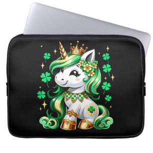 Süßes Einhorn Shamrock St. Patrick's Day Laptopschutzhülle