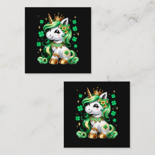 Süßes Einhorn Shamrock St Patricks Day Mitteilungskarte
