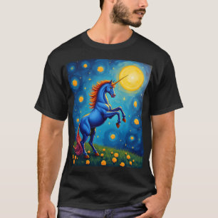 Süßes Einhorn Sternennacht (1) T-Shirt