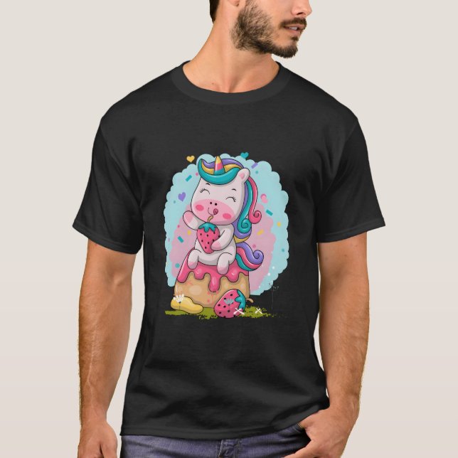 Süßes Einhorn T-Shirt (Vorderseite)