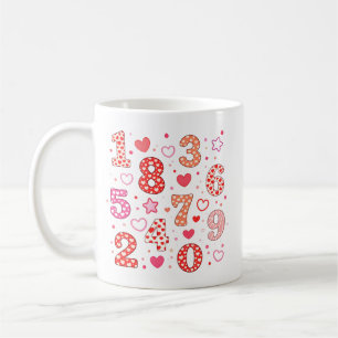 Süßes Einhorn Zahlen Mathe-Tasse für Kinder Kaffeetasse