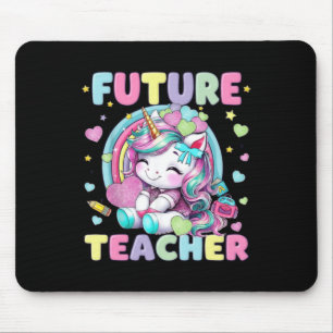Süßes Einhorn-Zukunftslehrer-Klassenzimmer-Design Mousepad