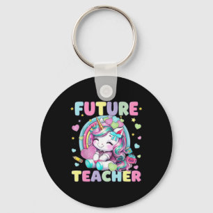 Süßes Einhorn-Zukunftslehrer-Klassenzimmer-Design Schlüsselanhänger