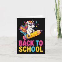 Süßes Einhorn Zurück zur Schule Erster Schultag