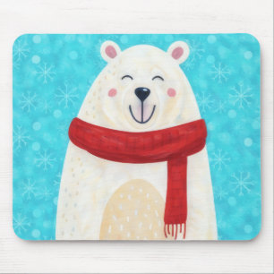 Süßes Eisbär-Winter-Mausepad Mousepad