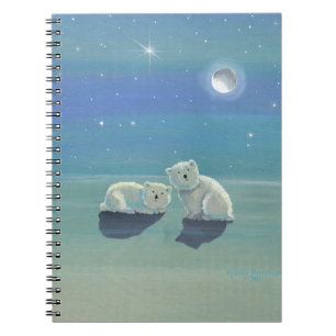 Süßes Eisbärenjungen Notizbuch Notizblock