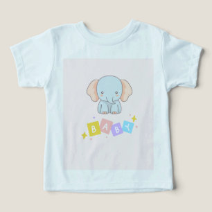 Süßes Elefanten-T-Shirt für Kleinkinder Pastell-