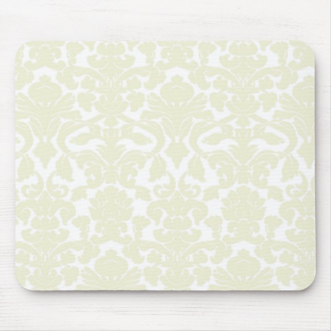 Süßes Elfenbein-Damaskus-Muster Mousepad (Vorne)