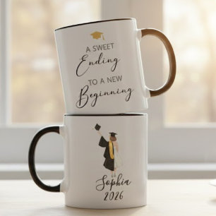 Süßes Ende Neuer Anfang Abitur Namensdesign Tasse