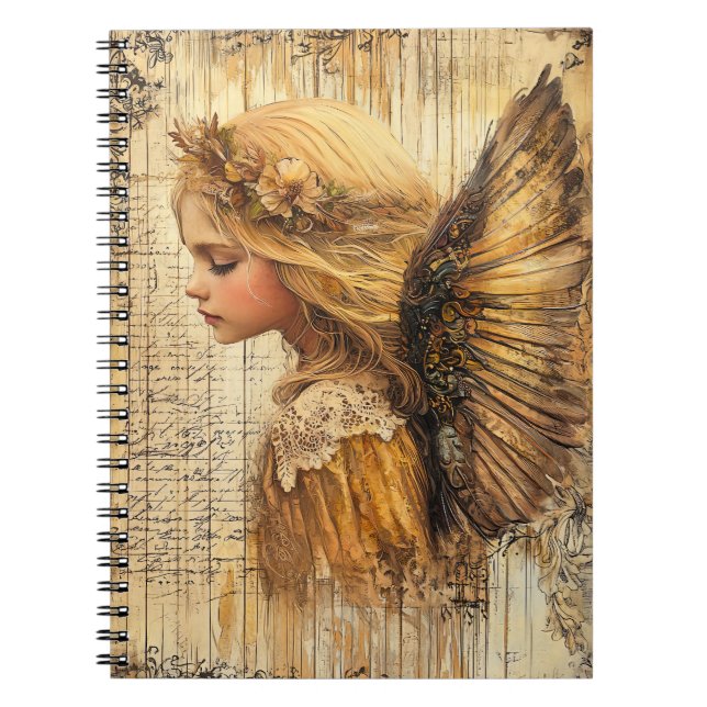 Süßes Engel-Spiralnotizbuch Notizblock (Vorderseite)