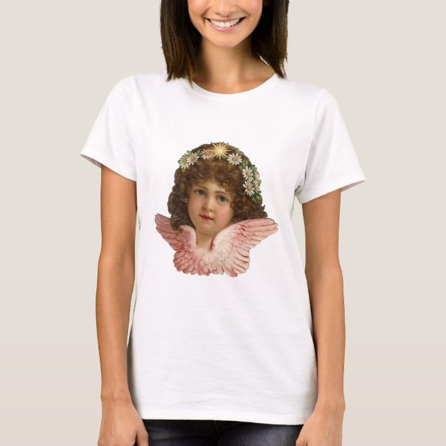 Süßes Engels-Mädchen-Vintager T - Shirt (Vorderseite)