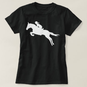 Süßes englisches Springpferd Mädchen Reitet T-Shirt