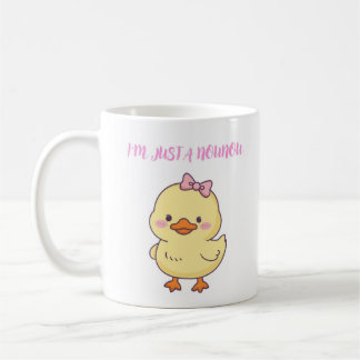 Süßes Enten-Ich-bin-nur-ein-Nounou-Shirt, Lustige  Kaffeetasse