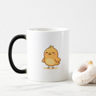 Süßes entspanntes Huhn Minimal-Cartoon Verwandlungstasse