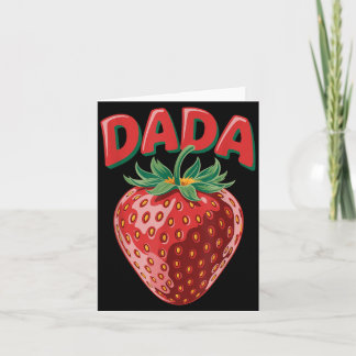 Süßes Erdbeer-Dada-Design für lustige Väter Karte