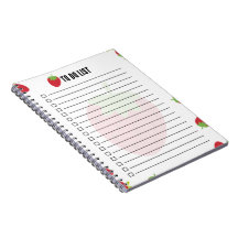 Süßes Erdbeer-To-Do-Liste-Notizbuch