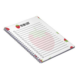 Süßes Erdbeer-To-Do-Liste-Notizbuch Notizblock