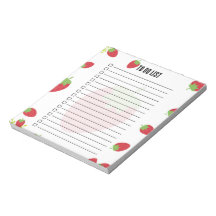 Süßes Erdbeer-To-Do-Liste-Notizbuch