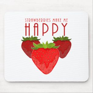 Süßes Erdbeer-Zitat-Design Kawaii-Frucht Mousepad