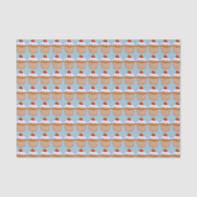 Süßes Erdbeerbrötchen-Muster Seidenpapier (Vorderseite)