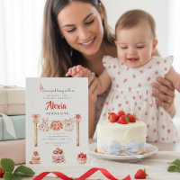Süßes Erdbeeren-Erstgeburtstags-Outfit Wäscheleine