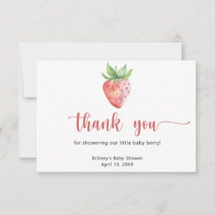 Süßes Erdbeeren - vielen Dank Dankeskarte