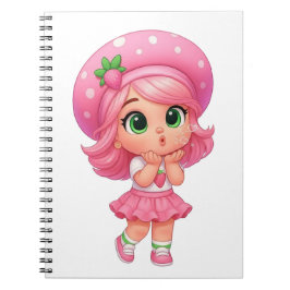 Süßes Erdbeermädchen Chibi Notizblock