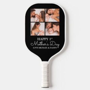 Süßes erstes Muttertags-Modernes Fotocollage Pickleball Schläger
