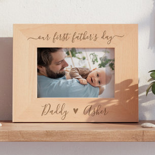 Süßes erstes Vatertagsgeschenk Gravur Bilderrahmen Geätzte Rahmen