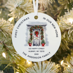 Süßes erstes Weihnachten in unserem neuen Zuhause Ornament Aus Metall