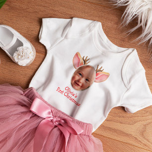 Süßes erstes Weihnachtsbaby-Rentier Baby Strampler