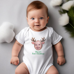 Süßes erstes Weihnachtsbaby-Rentier Baby Strampler