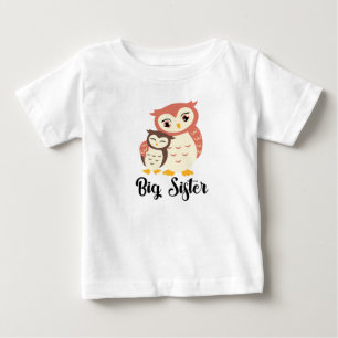 Süßes Eulen-Geschwister-Shirt für Mädchen Baby T-shirt