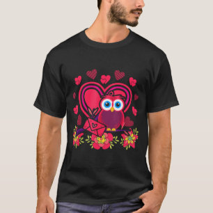 Süßes Eulen Valentinstag Geschenk Vogel Eule T-Shirt