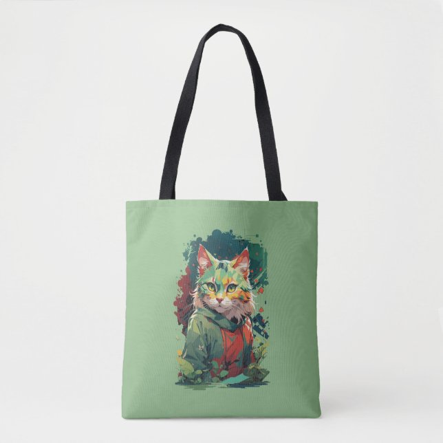 Süßes Fantasy-Farbklecks-Katze-Design (Vorderseite)
