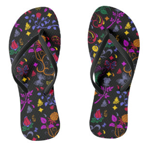 Süßes farbenfrohes Blumenmuster Flip Flops