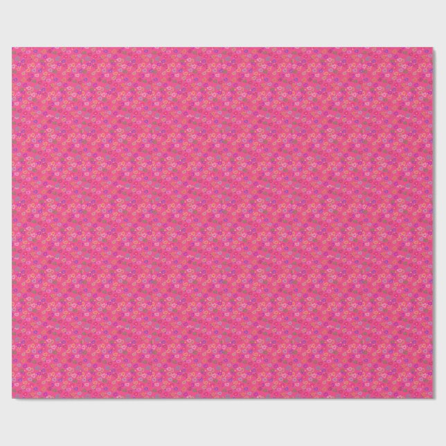 Süßes farbenfrohes Herz  Geschenkpapier (Flach)
