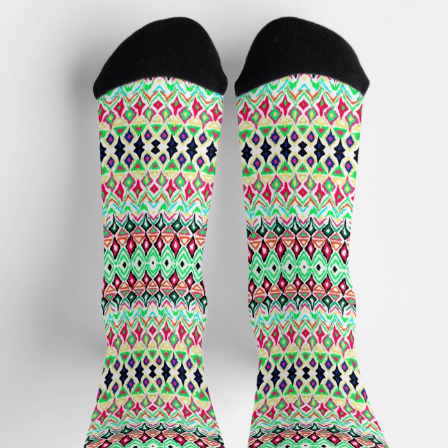 Süßes farbenfrohes Muster Socken (Oben)
