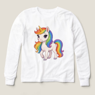 Süßes, farbenfrohes Regenbogen-Einhorn