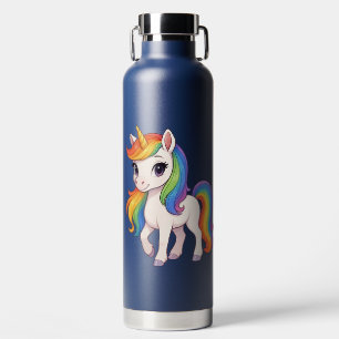 Süßes, farbenfrohes Regenbogen-Einhorn Trinkflasche