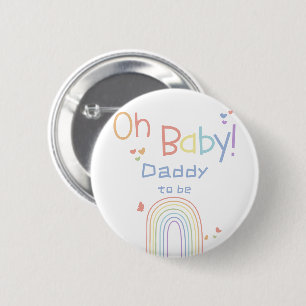 Süßes farbenfrohes Regenbogen mit Herzen werdender Button
