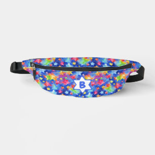 Süßes farbenfrohes Regenbogen-Wasserfarben-Sterne- Bauchtasche