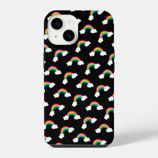 Süßes farbenfrohes Regenbogenmuster-Bandana iPhone 14 Hülle