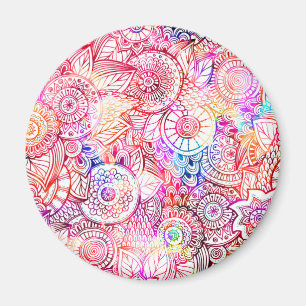 Süßes farbenfrohes Stammesmuster Magnet
