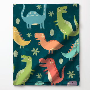 Süßes farbenfrohes Tyrannosaurus-Rex-Dinosaurier-M Stoff