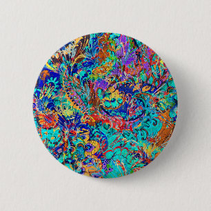 Süßes farbenfrohes vintage Blumenmuster Button