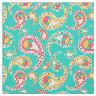 Süßes, farbenfrohes, vintage Paisley-Muster Stoff